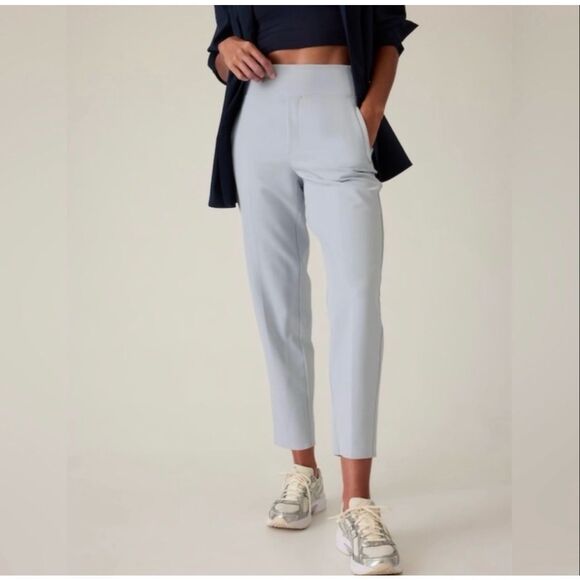 Athleta Endless High Rise Light Gray Pants. Size 12P. - Picture 1 of 10